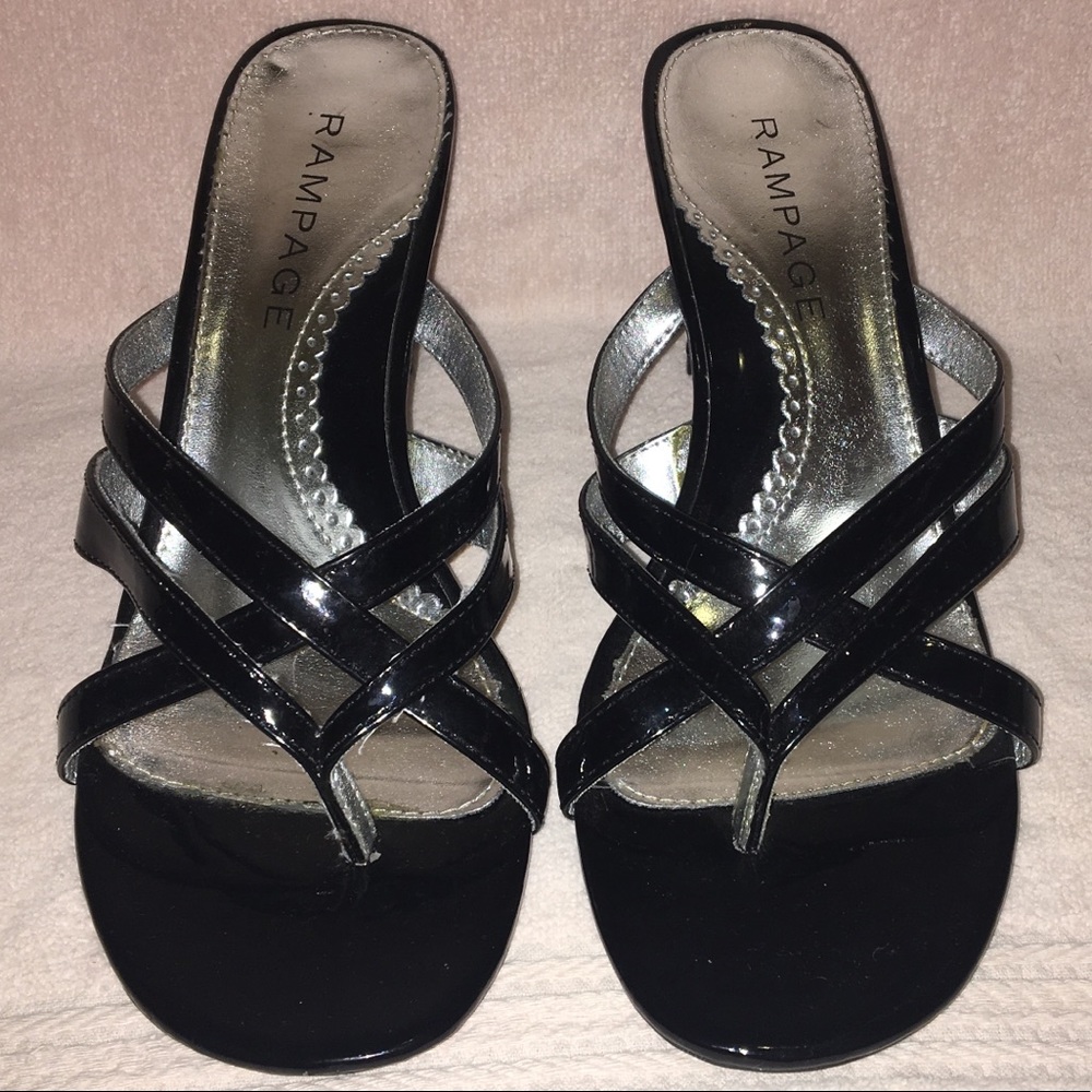 Rampage Black Heel Sandals